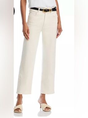 MOTHER The Rambler zip ankle in cream puff. 28